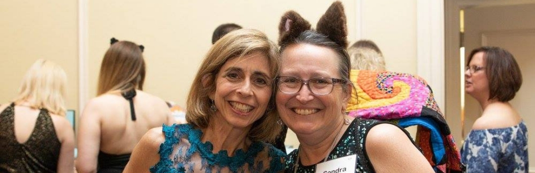 Image of Two Female Attendees At Tuxedo Cat Ball 2018