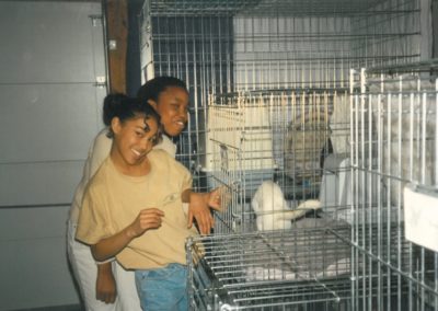 1996 - Volunteers helping in the garage shelter