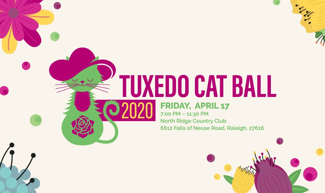 Tuxedo Cat Ball Logo